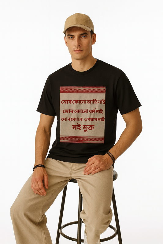 মোৰ কোনো জাতি নাই,মোৰ কোনো ধৰ্ম নাই,মোৰ কোনো ভগৱান নাই,মই মুক্ত 1 Unisex Classic Crew T-Shirt